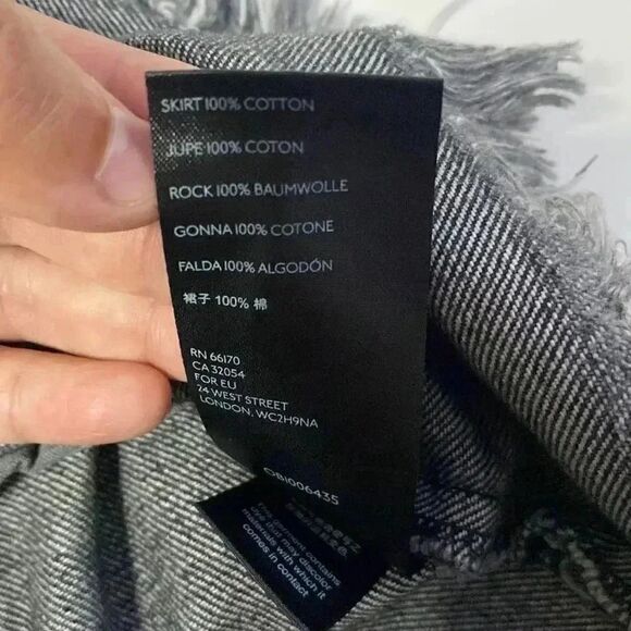 We The Free People Bailey Mini Skirt Frayed Denim - Picture 7 of 7